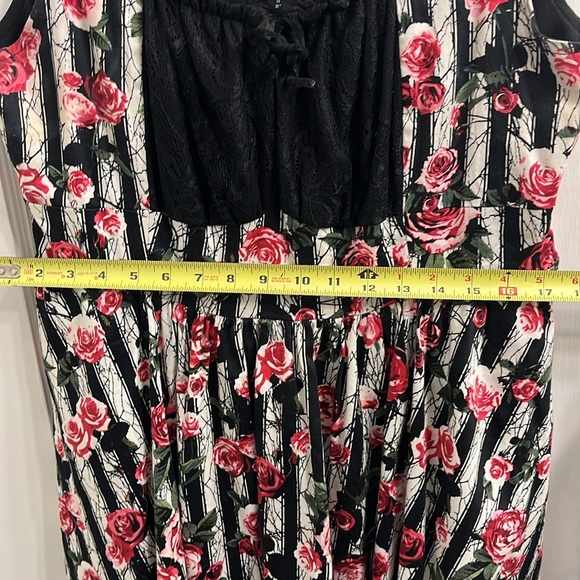 Hot Topic Rose Striped Skater Dress XL - Picture 6 of 8